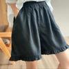 Ruffles Shorts Women Sweet Loose Vintage Korean Style Summer Casual Temperament College Simple All-match Fashion Classic