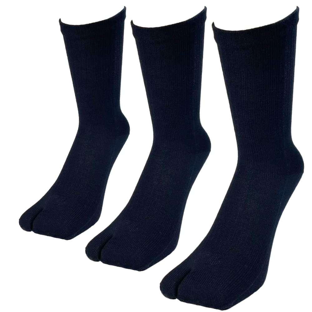 in Pure Cotton Tabi Socks Crew Length with Antibacterial and Deodorizing SEK Mark Yarn Set [PAX-ASIAN] (Made Japan) (Toeless), Heels, (Lonfresh),
