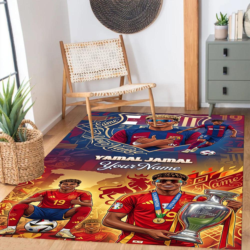 Lamin Yamal Customize Text Area Rug Perfect For Dormitory Kitchen Decorate Room Dining Room Antislip Rug Decorate Offices