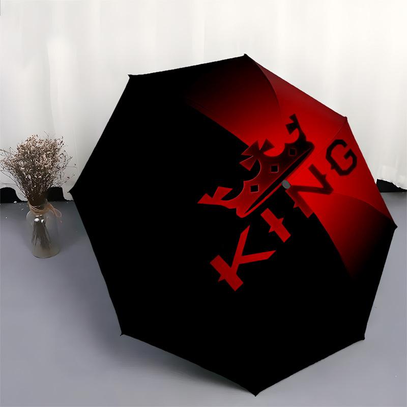 1pc Kingdom Emblem Umbrella with Plastic Handle,Suitable for All Seasons UmbrellaPT489
