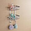 Antique Golden Double-Layer Bathroom Corner Storage Basket