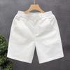 Men's Versatile White Casual Summer Shorts - Trendy, Lightweight, Straight Fit