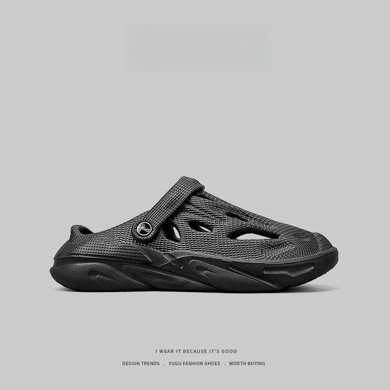Comwarm 2025 Men Summer Slippers Fashion Hole Clogs Outdoor Beach Sandals Casual Garden Shoes Non-slip Designer Hollow Slippers