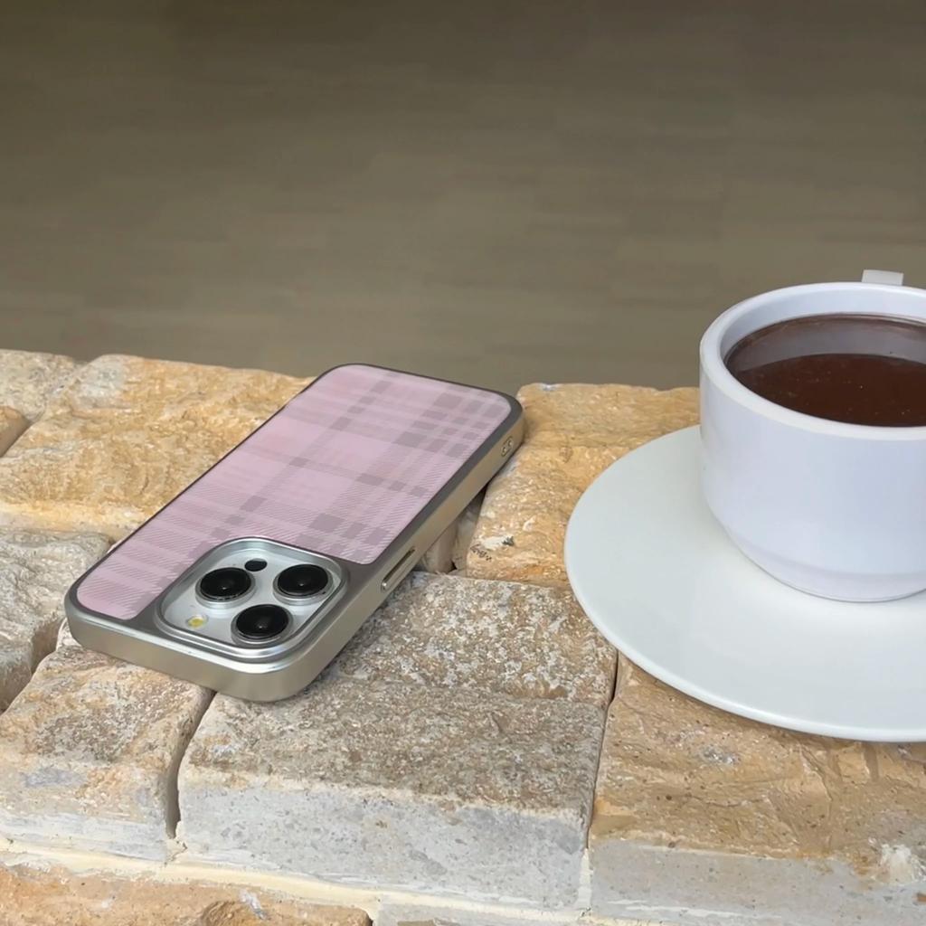 New style pink plaid phone case for IPhone 17 Air 16 16pro 16promax 15 15pro 15promax 14 14pro 14promax 13 13pro 13promax