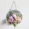 Creative Wood Wall Decoration Flower Basket Wall Mounted Decorative Wall Hanging Flower Pots Round Dried Flower Basket Garden