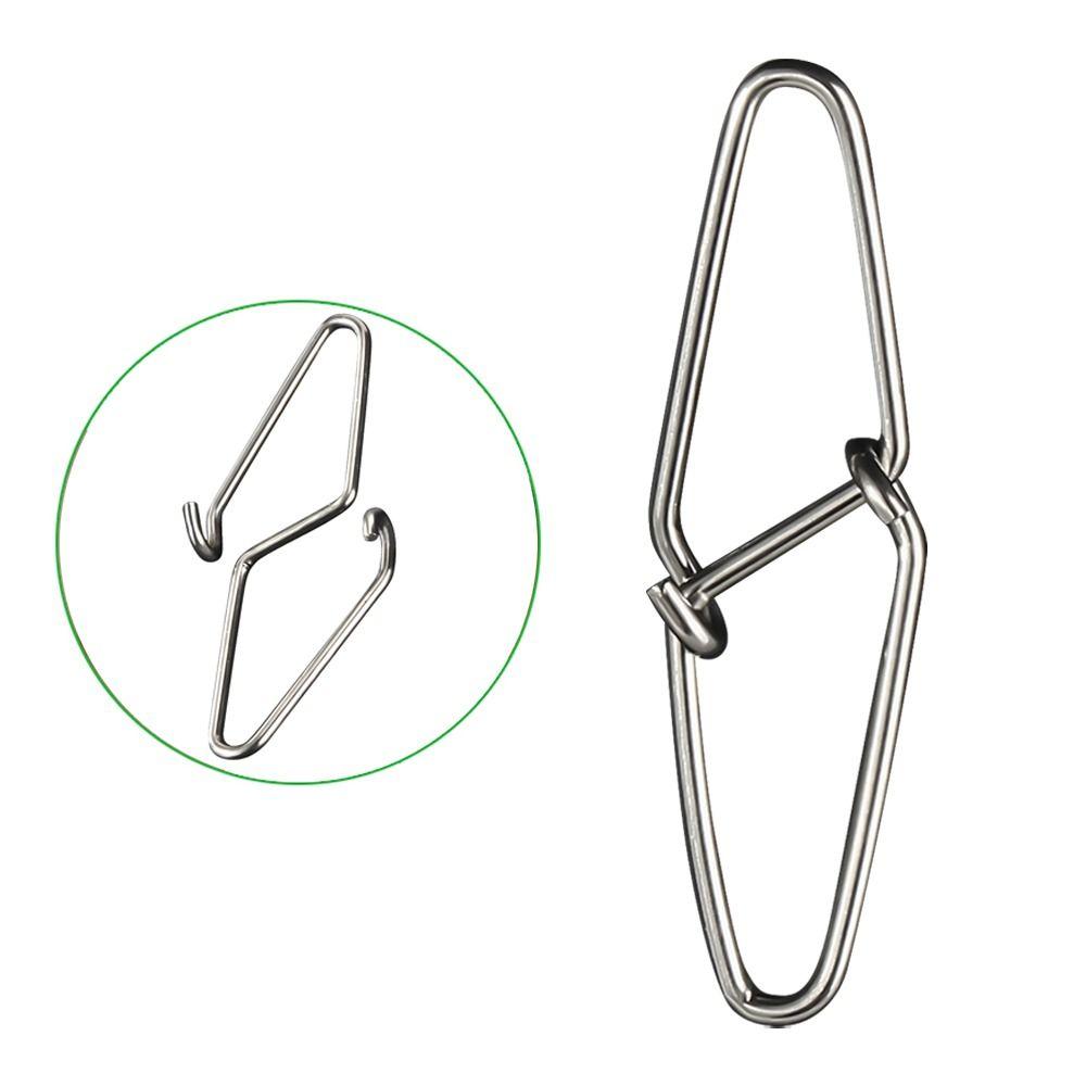 100PCS Not Damaging Fishing Line Fishing Swivel Snap Fishing Lure Connector Ocean Sea Boat