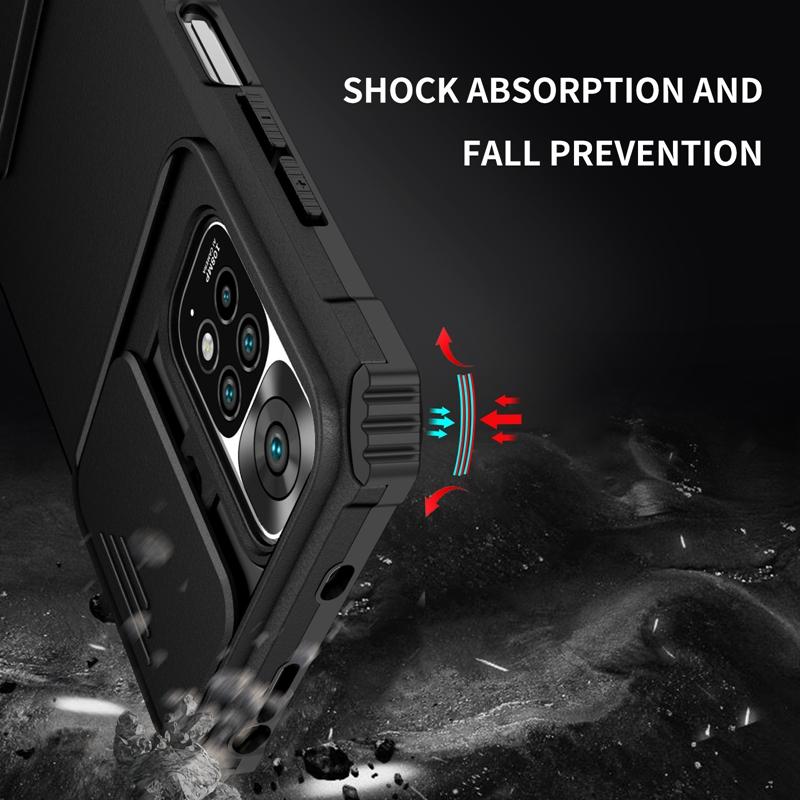 Slide Lens Case for Xiaomi Redmi Note 11S Note11 4G Hybrid Armor Shockproof Kickstand Cover For Redmi Note 11 Pro Cases