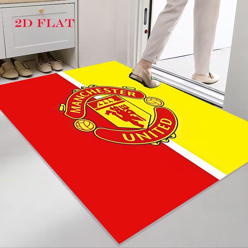 Tappeto Man Utd per Soggiorno Camera da Letto Casa Decorazione Divano, Tappetino Antiscivolo per Giochi Bambini