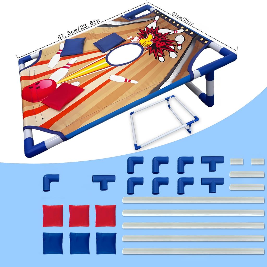 1/5 HolesThrowing Game Sandbag Board Training Sandbag Throwing Toy Bouncing Game Board Set Outdoor Sports Bowling-style Design