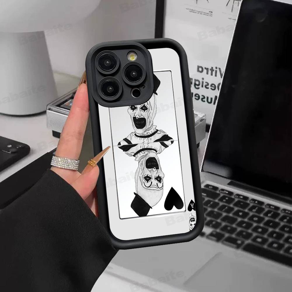 Horrorfilm Terrifier Siliconen Telefoonhoesje Voor IPhone 17 Pro Max 16 15 14 13 12 11 Plus 17 Air