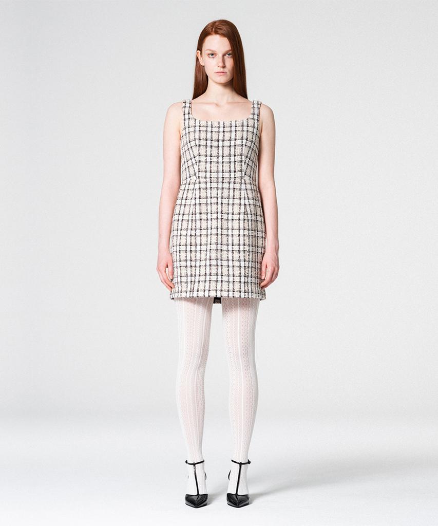 Wove Moment Tweed Mini Dress Check Wbcfop002Ck