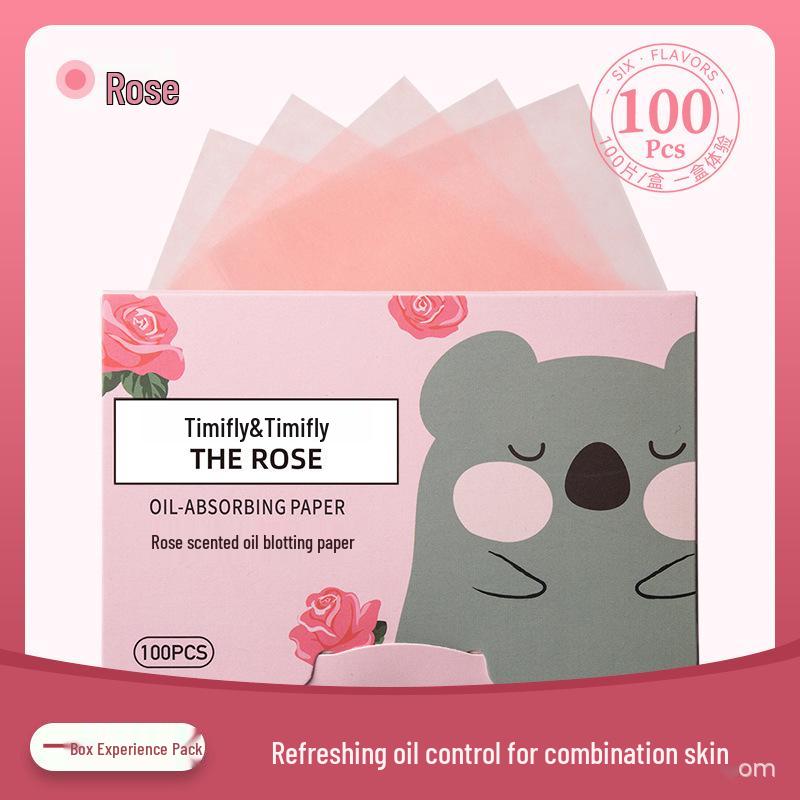 Portable Oil Absorbing Sheets for Facial Use - 100 Pack, Fragrance-Free, for Female Students
