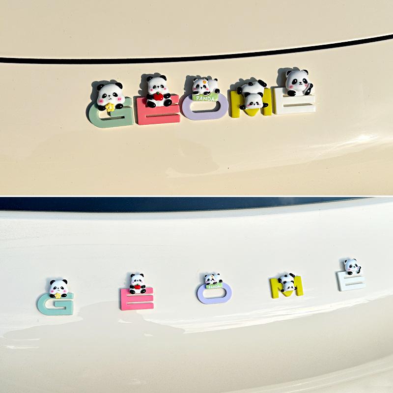 For Geely EX2 26 Car Front and Rear Emblem Letter Stickers Car Interior Decoration Modification Colorful Body Accessory Stickers