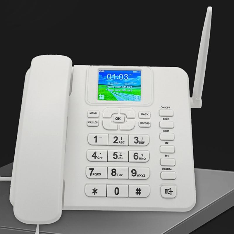 2G Desk Phone 2.4inch Color Display Support Full Netcom with Speed Dials Recording Functions for Trade Shows Home