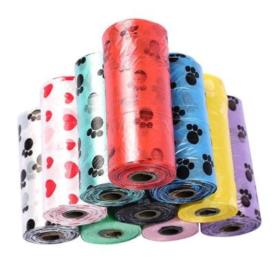 10 rolos 150 peças sacos de cocô de resíduos de animais de estimação degradáveis ​​cachorro gato limpeza recarga saco de lixo