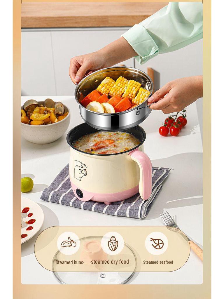 Multifunctional Electric Cooking Pot: Automatic Steamer, Boiler, Rice Cooker, and Hot Pot for Students and Dorms