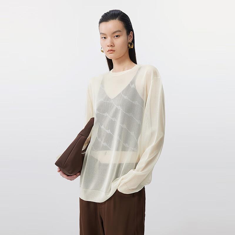 JNBY 2025 Summer Pullover Round Neck Knit Top