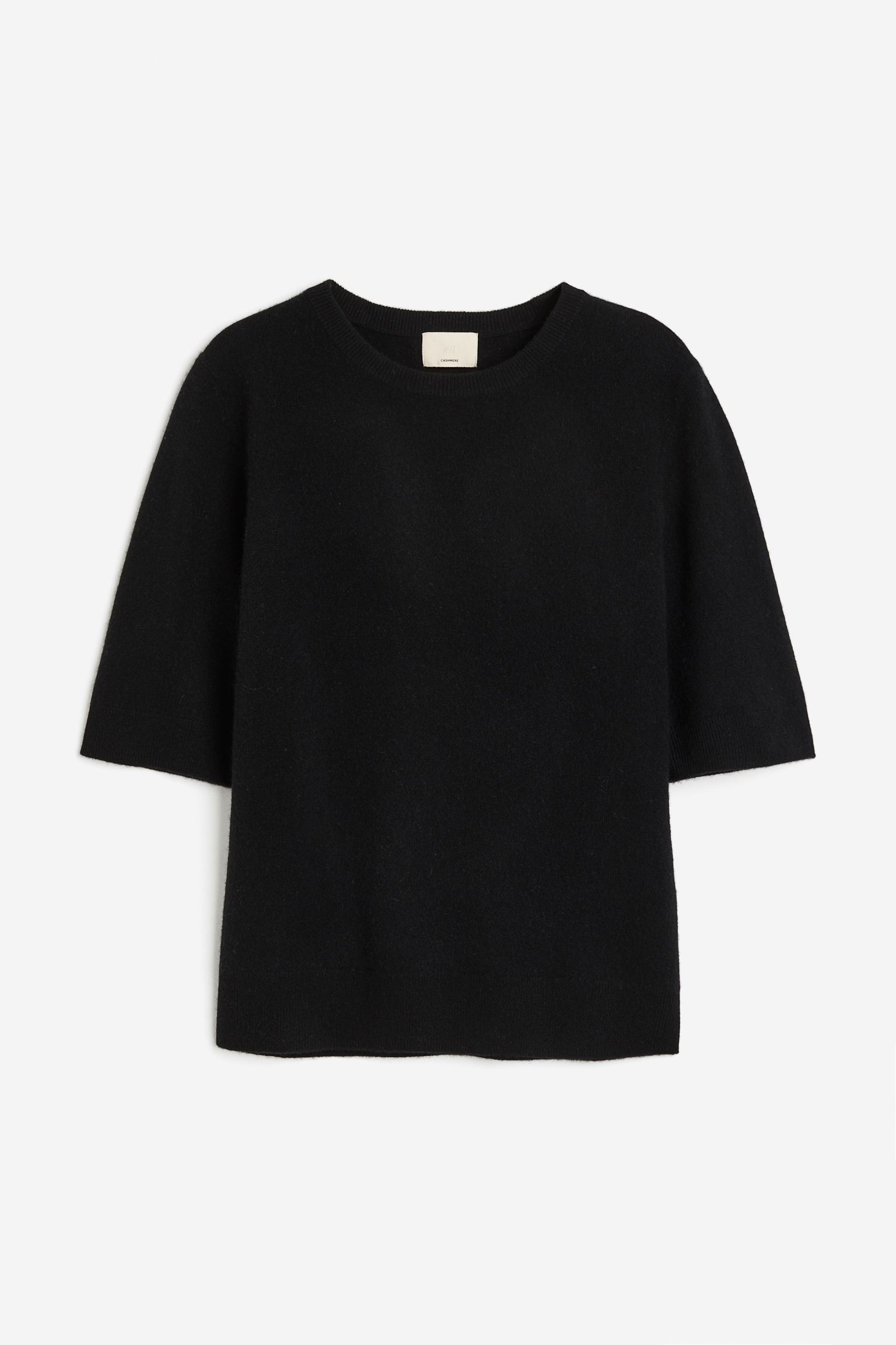 

Кашемировый топ с короткими рукавами