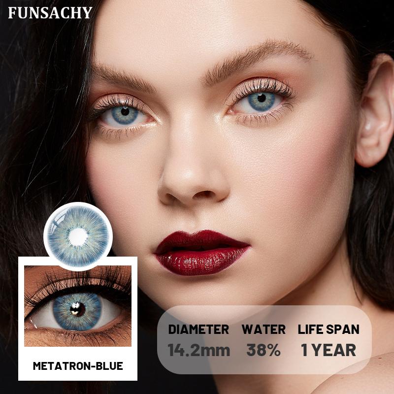 FUNSACHY 1 Pair Natural Colored Contact Lenses for Eyes Brown Pupils Lens Contact Lenses Cosmetic Green Contacts New Color Lens