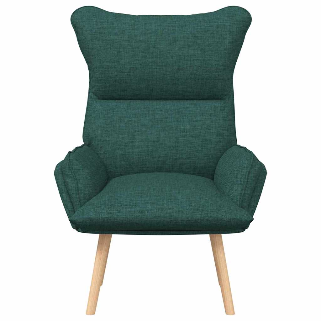 Armchair Dark Green 69 x 74 x 93 cm Fabric and Plywood
