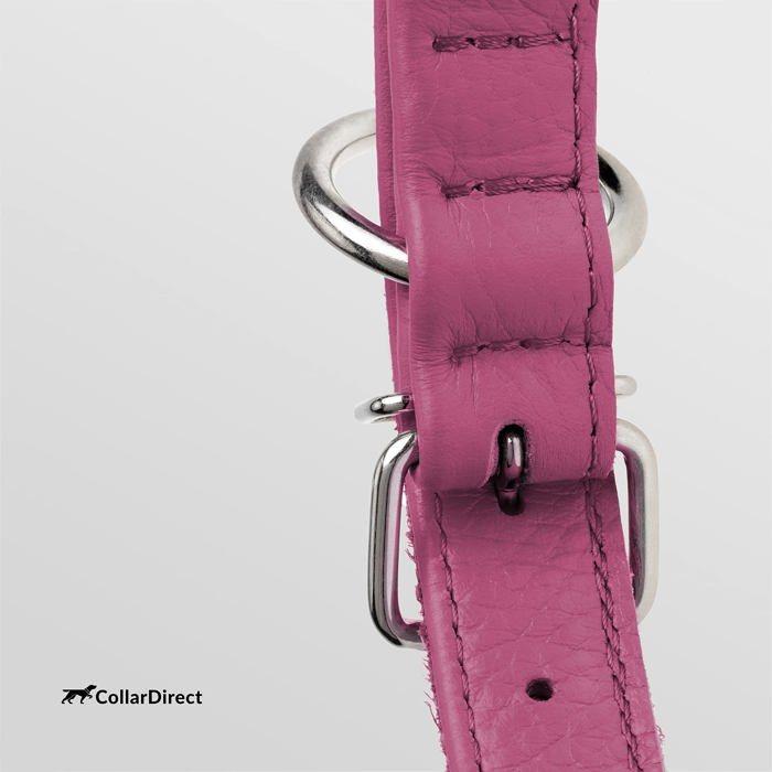 Collier pour Chien - COLLARDIRECT - 43494-13261 - Cuir Doux - Taille 15 cm - Couleur Rose