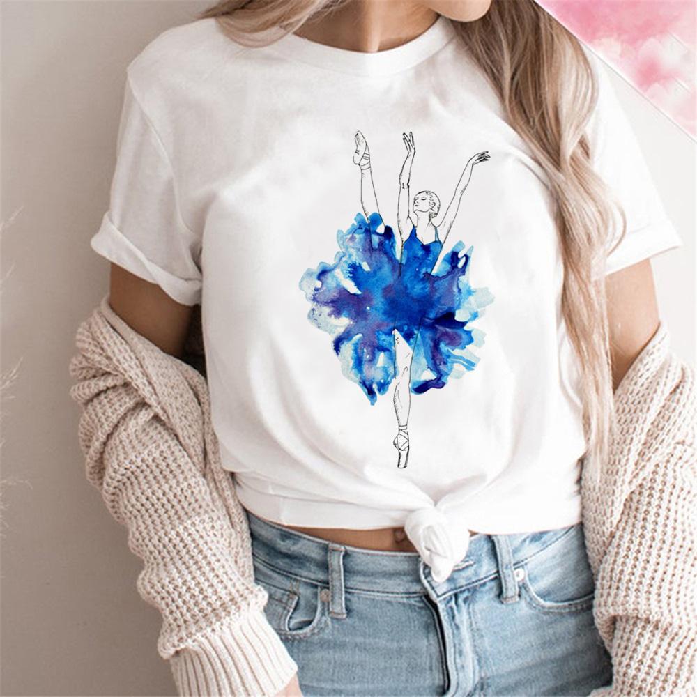 

Футболка Love to Dance женская дизайнерская топ с графикой японской манги для девочки 2000-е японская одежда 4XL