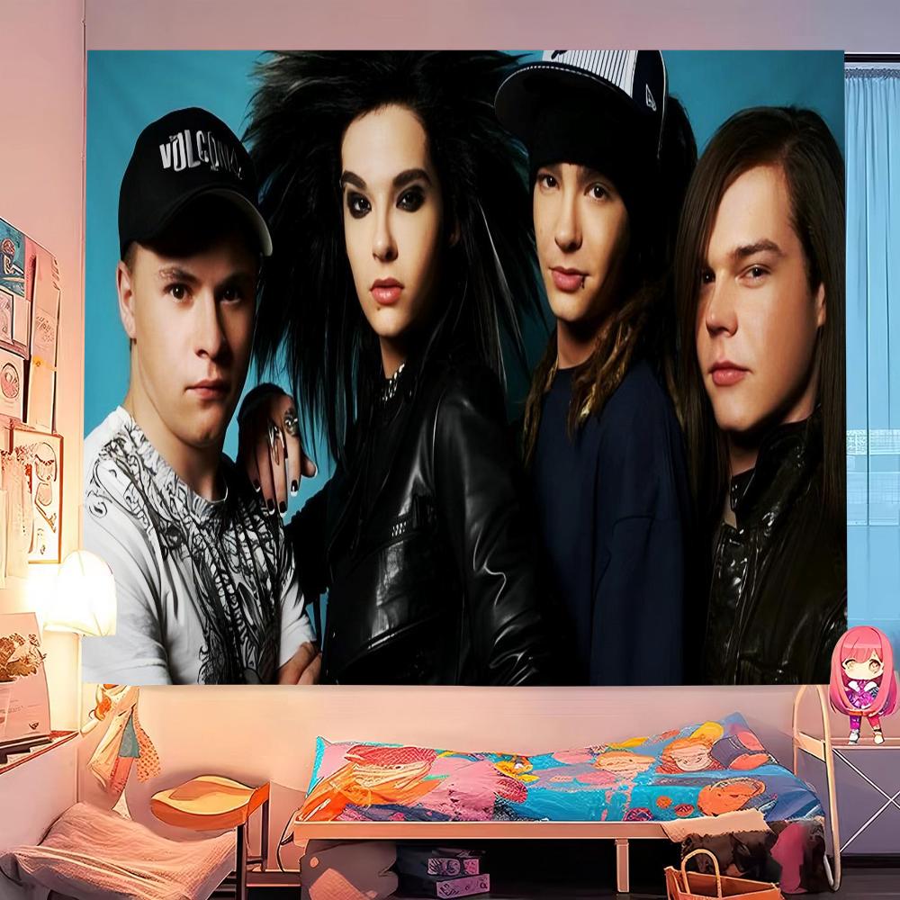 Tokio Hotel Rock Band Bill Kaulitz DIY Wall Tapestry Hanging Tarot Hippie Wall Rugs Dorm Home Decor