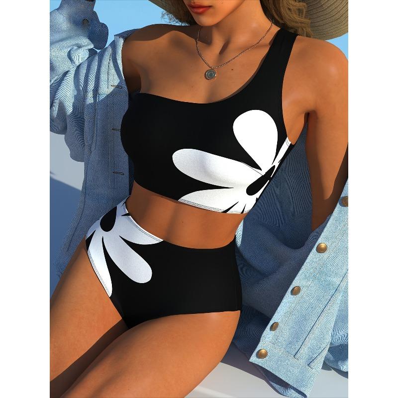Ladies' Fashion Bikini Set | High Stretch, Floral Pattern