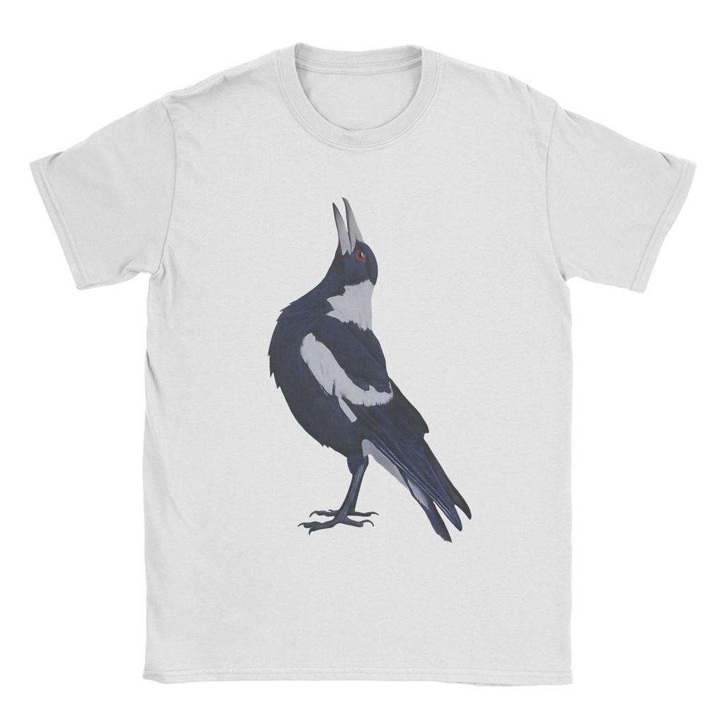 Trio of Warbling Australian Magpie Australian Theme TShirts for Unisex Casual Tees Round Collar Short Sleeve T Shirts Clothes