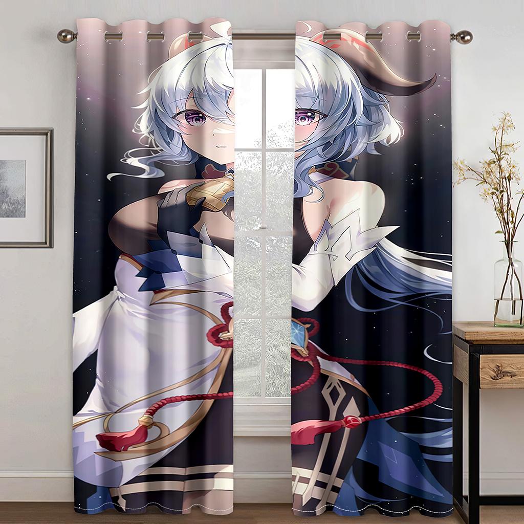 3D kreslené postavičky Sexy Beauty Curtain 2 Panel Obývací pokoj Ložnice Studovna Dětský pokoj Dekorativní závěsy