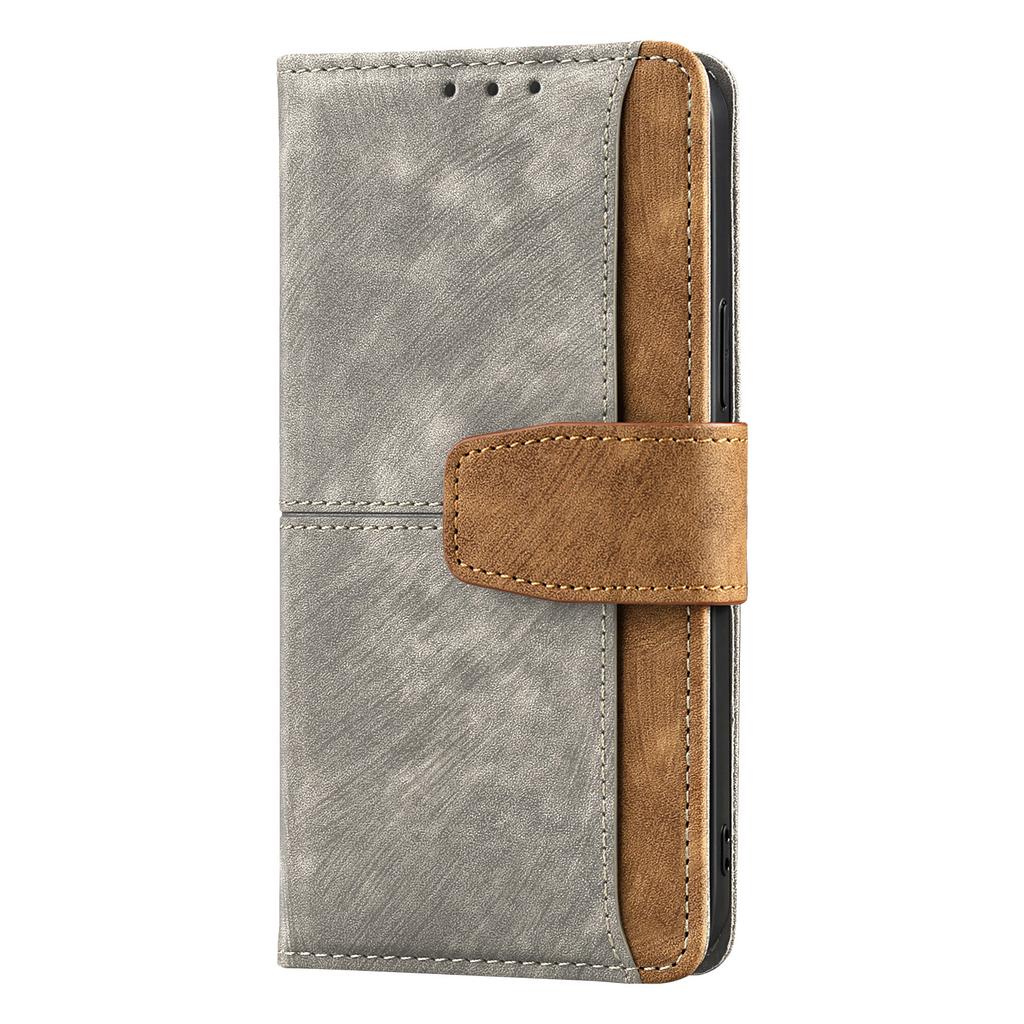 For Iphone Phone Leather Case for Iphone 16 15 14 Buckle Flip Bracket Contrast Color Phone Case