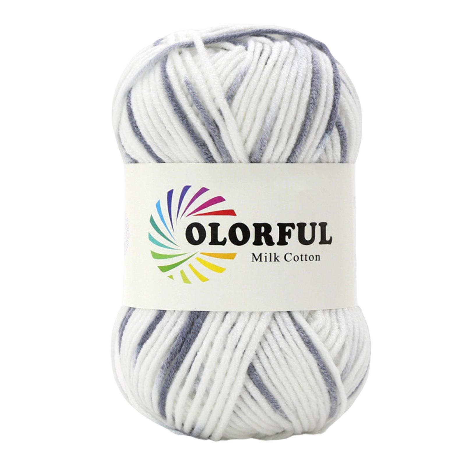 

Colorful Hand Knitting 50g Knitting Crochet Milk Soft Baby Cotton Wool Yarn One Size