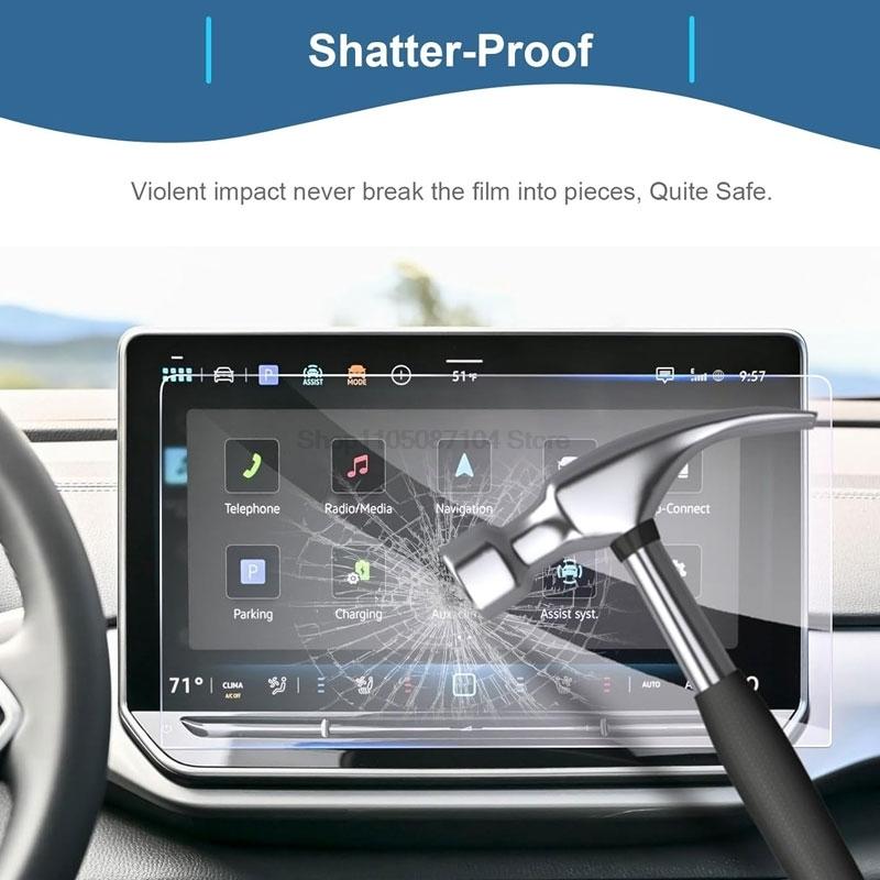 Tempered glass screen protector for Volkswagen VW Tiguan 3 iii/R-line/Mild Hybrid Car infotainment navigation gps protector