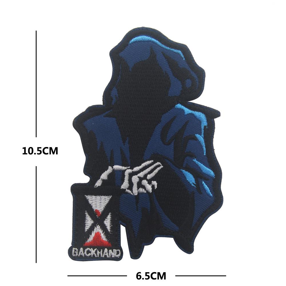 Taifeng Ghost Mask Velcro Embroidered Patches for Call of Duty Morale