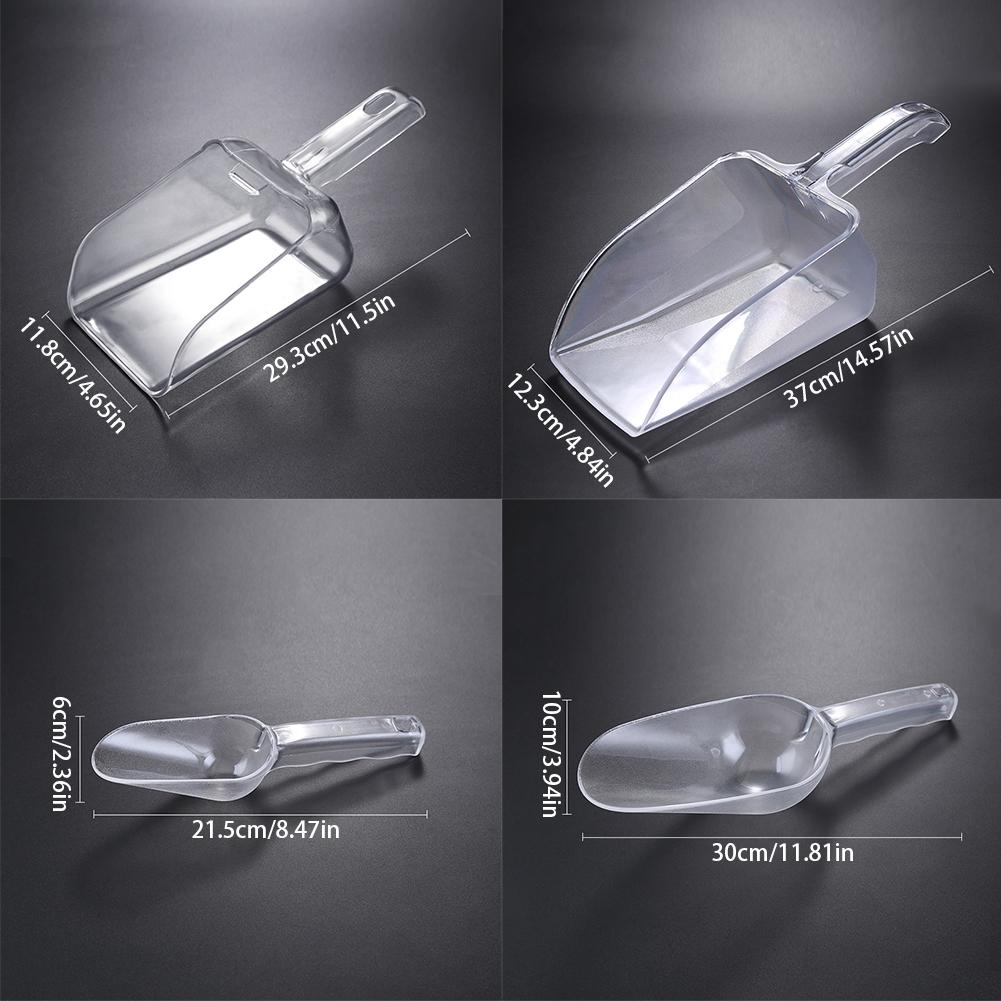 Transparent Pc Ice Scoop,Plastic Ice Shovel/Food Scoop,Thickened Drop-Resistant Ice Extraction Tool,Multi-Purpose Food Tools
