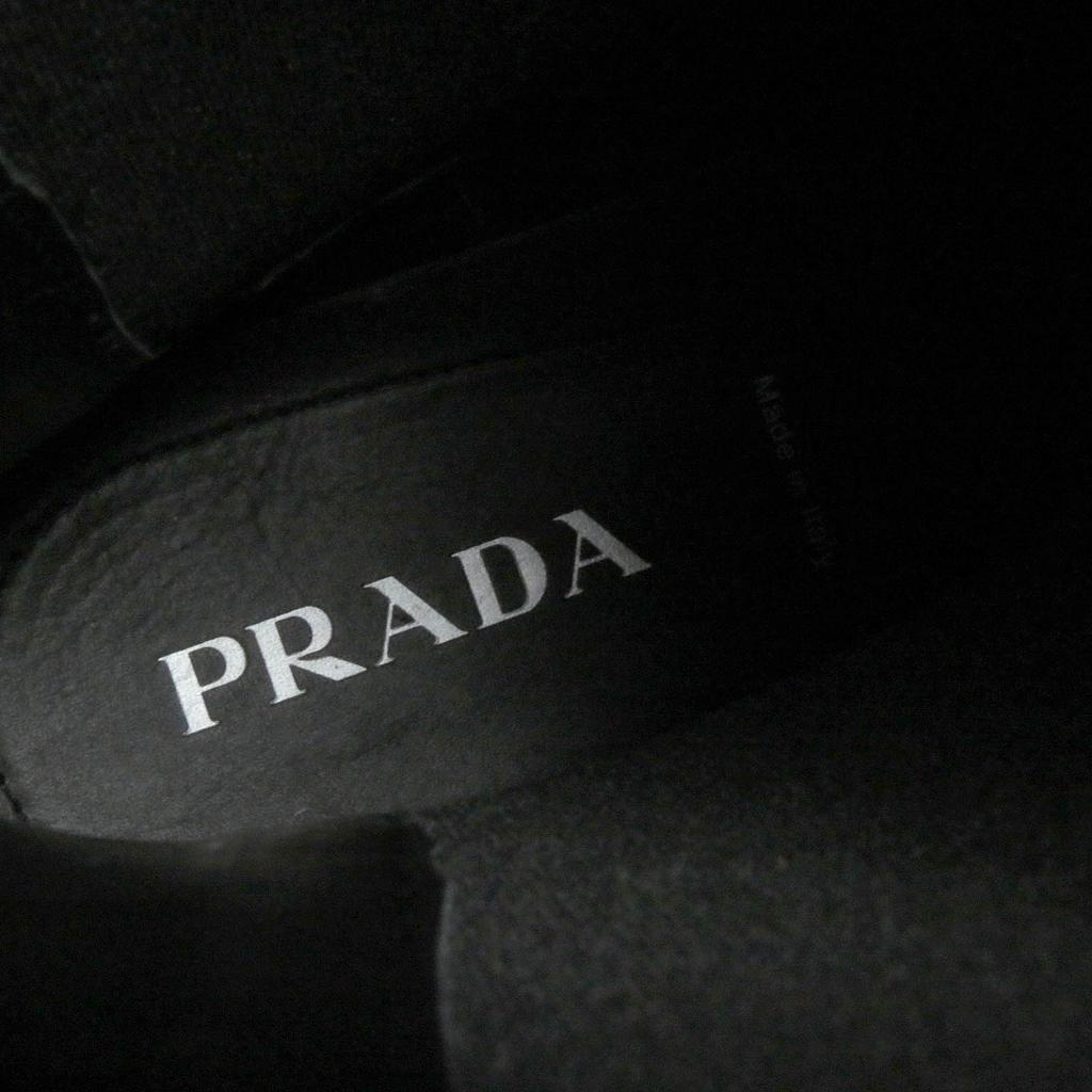 Pristine PRADA Boots Monolith Chelsea Shoes with Thick Soles Leather Mens 10 2UG007 Used