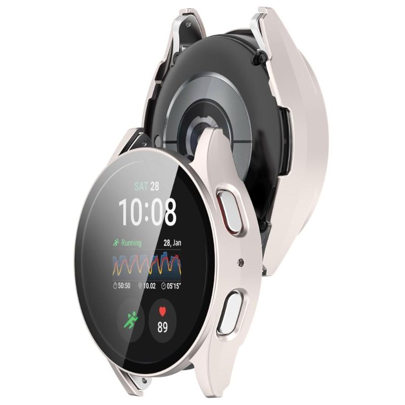 Smartwatch Protective Cover Watch Bumper Case Tempered Glass Screen Cover for Watch 7 40mm/44mm Assorted Color