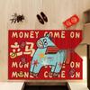 Red Year of the Horse Festive Cartoon Coir Entry Mat - Easy To Clean