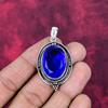 Blue Topaz Pendant, 925 Solid Sterling Silver Gemstone Jewelry, Handmade Pendant, For Thanksgiving