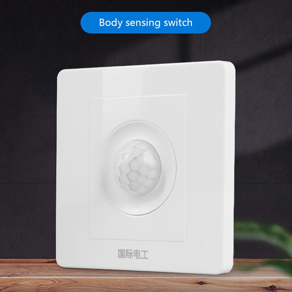 AC 220V LED PIR Motion Sensor Light Switch Infrared Human Body Detection Auto On Off Light Smart Switch for Corridor Staircase