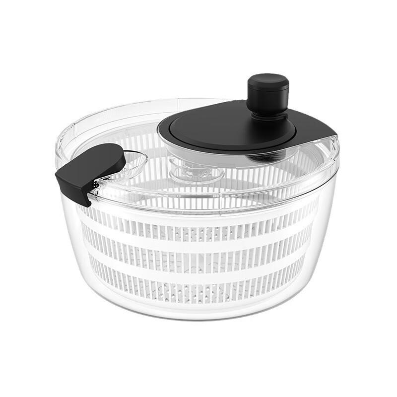 Hand-Crank Transparent Salad Spinner & Vegetable Dryer
