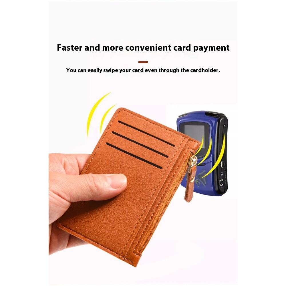 Ultra-thin Card Bag, Women's Small and Simple Multi-card Zipper Change Bag, Large-capacity ID Card Holder, Card Holder.