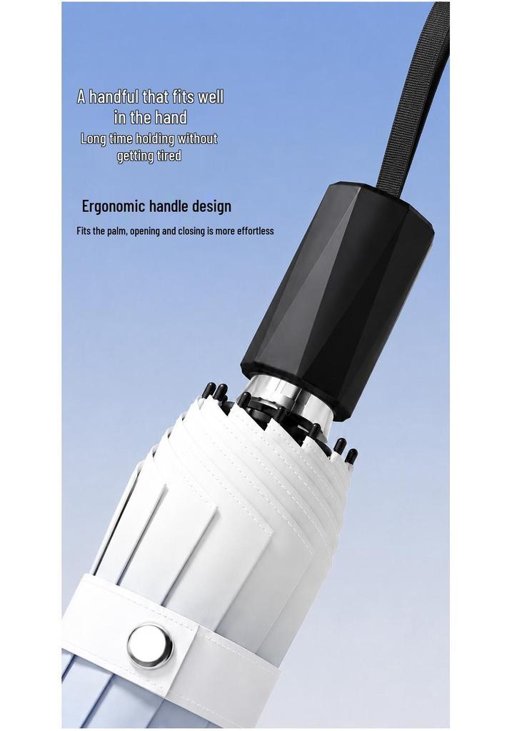 Premium Gradient Maple Leaf Automatic UV-Protection Umbrella: Expandable Sunshade for All Weather