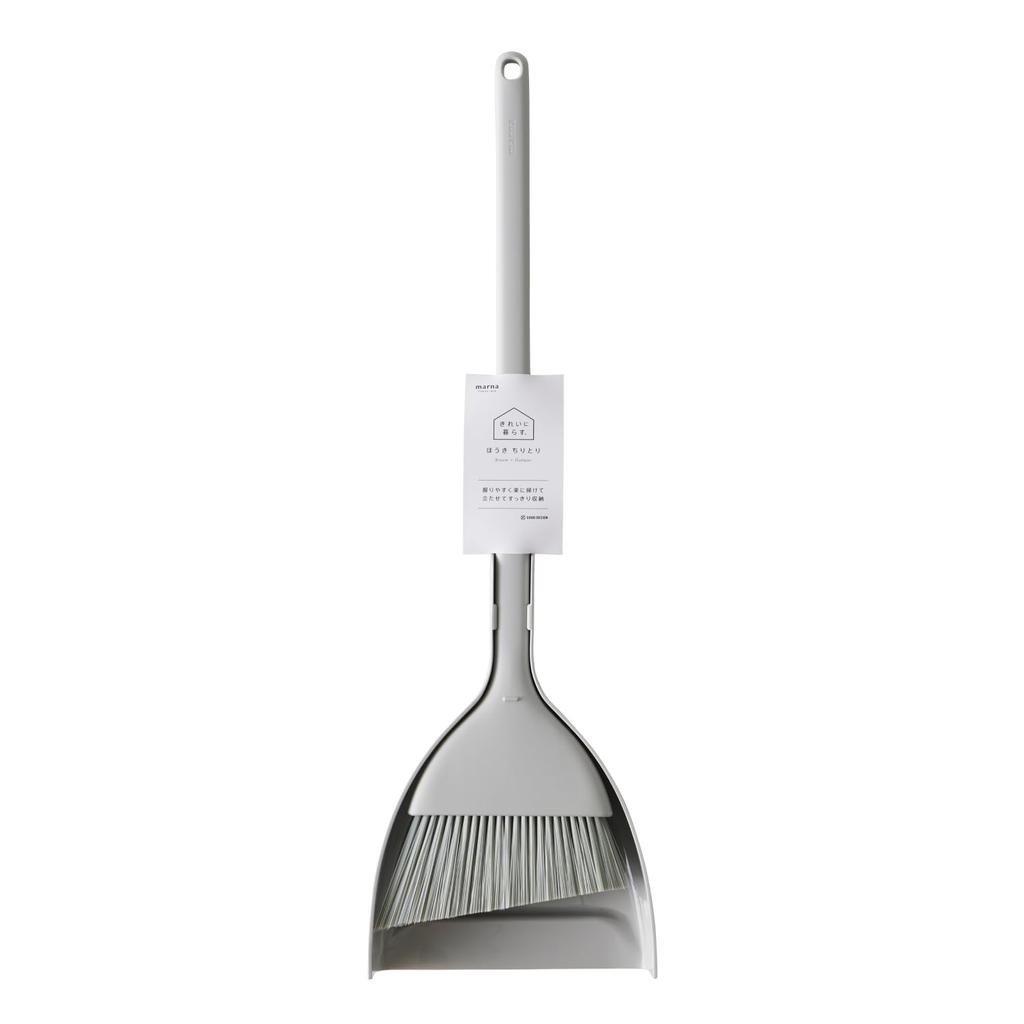 Marna Broom and Dustpan Set (Freestanding/Web-Exclusive Color) (Indoor/Outdoor/Balcony/Entryway Cleaning) for Clean Living, Gray, R452GY