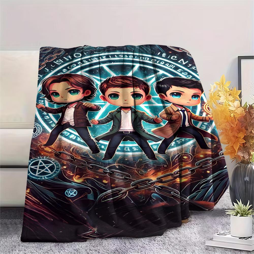 1 Pezzo Coperta in Flanella con Stampa Cartone Animato, Alta Qualità Confortevole per Tutte le Stagioni, Decorazione per la Casa, Calore e Comfort, Perfetta per Regalo di Natale Compleanno
