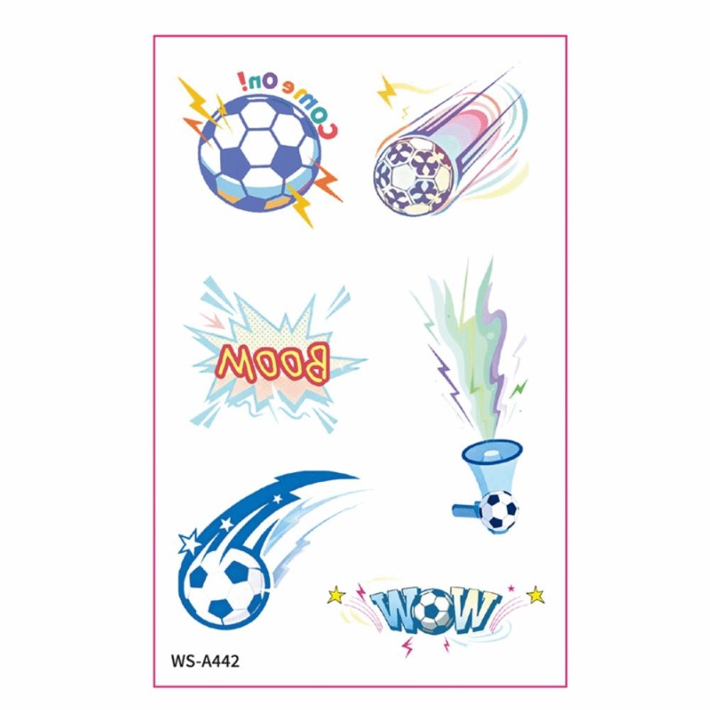 

Gradient Face Stickers Cartoon Body Stickers Athletes Temporary Makeup Tattoos Parties Style 2