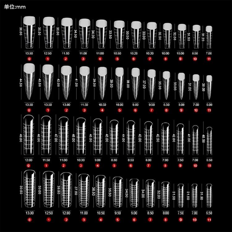 288 Pcs Nail Forms Set Nail Extension Molds Nail Forms Manicure Supplies