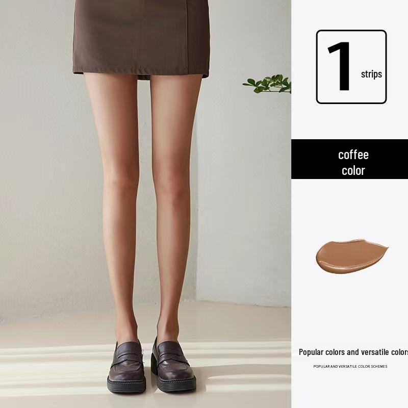 Women's Anti-Snag Durable Nude Stockings - Natural Look, No-Roll Pantyhose