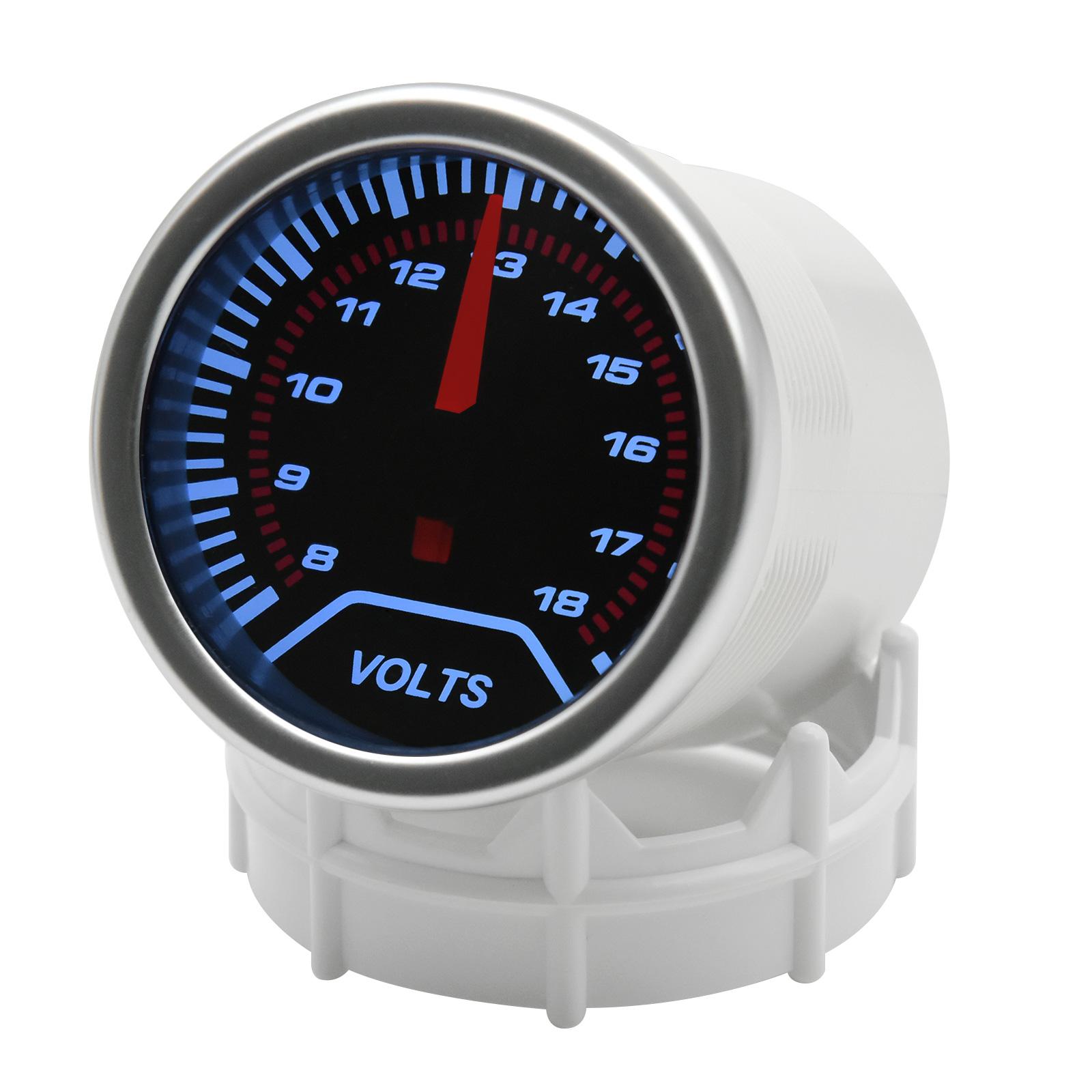 Universal Water Temp Oil Temp Oil Press Voltmeter Vacuum Tachometer Boost Air Fuel Ratio EGT Gauge for Car 12V + 52MM Gauge Pods Voltmeter