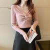 Versatile Knit Sweater Women Long Sleeve V Neck Inner Outer Wear Slim T Shirt Base Layer